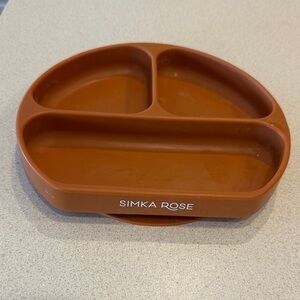 Simka Rose Silicone Suction Plate in Brown